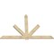 Ekena Millwork Kennewick Rough Sawn Timber Gable Bracket, Douglas Fir, 96"W x 64"H x 2"D x 6"F, 16/12 Pitch GBW096X64X0206KEN00RDF - alternate 2